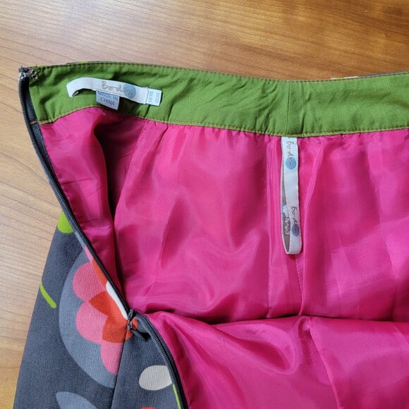 Boden Lined Cotton Floral A-Line Skirt - 6L - Picture 9 of 10